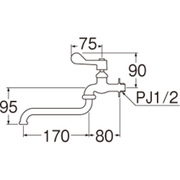 画像2: A1310-13【SANEI株式会社】  厨房用自在水栓［共用形］ (2)