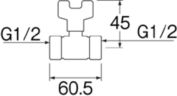 画像2: V68-13【SANEI株式会社】　両ナット付ボールバルブ (2)
