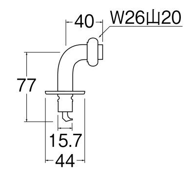 画像3: PY122-40TVX-16【SANEI株式会社】   洗濯機用L型ニップル (3)