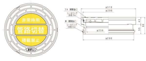 画像2: 切替マス専用　蓋　ICOR-H　カラー　300【アロン化成】 (2)