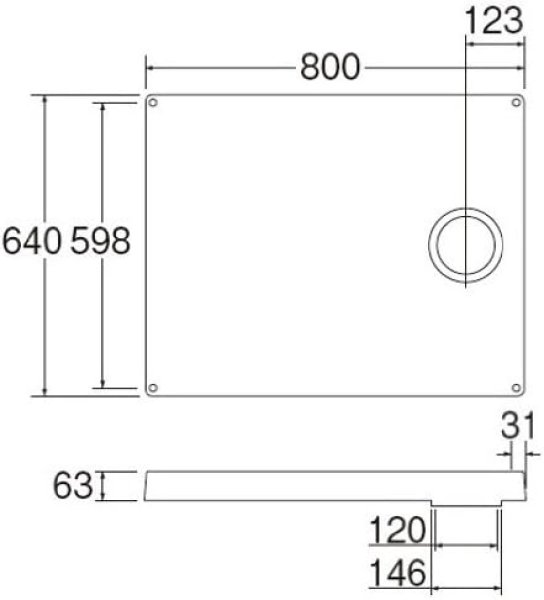 画像2: H541-800【SANEI株式会社】洗濯機パン  (2)