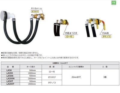 画像2: LX50T  500mm タケノコ　無極性循環アダプタ－ らくアダLXシリーズ【ハタノ製作所】 (2)