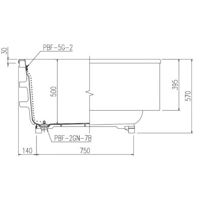 画像4: PB-1111BL/L11 浴槽 ポリ浴槽 ポリエック ポリバス 幅:1100 左排水 ミスティアイボリー 【INAX】 (4)