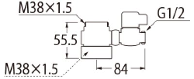 画像3: B98-AU1(SANEI用)シングル混合栓用分岐アダプター 【SANEI株式会社】 (3)