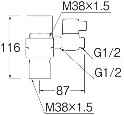 画像2: B98-AU3  (SANEI用）シングル混合栓用分岐アダプター 【SANEI株式会社】 (2)