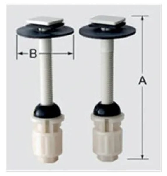 画像1: 1000-122A   取付ボルト（２本入り） 白【INAX】 (1)