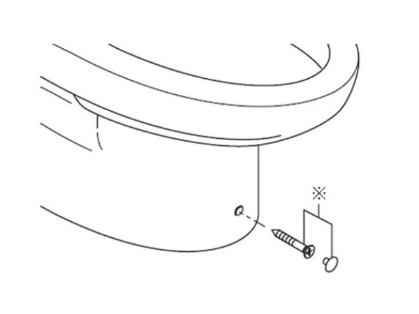 画像2: KF-7  ビスキャップ付木ネジ【INAX】 (2)