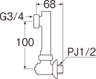画像3: PU3-9XS-100   延長偏心管【SANEI株式会社】 (3)