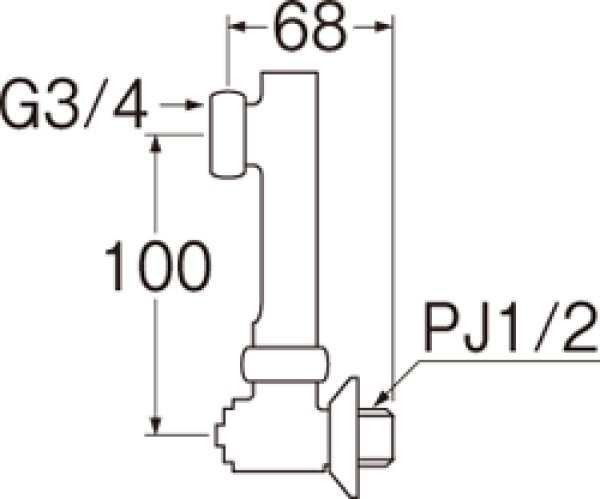 画像3: PU3-9XS-100【SANEI株式会社】延長偏心管 (3)