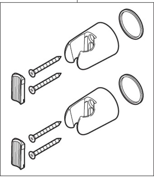 画像1: MS340-85-MW2【SANEI株式会社】シャワー掛具（2個入） (1)
