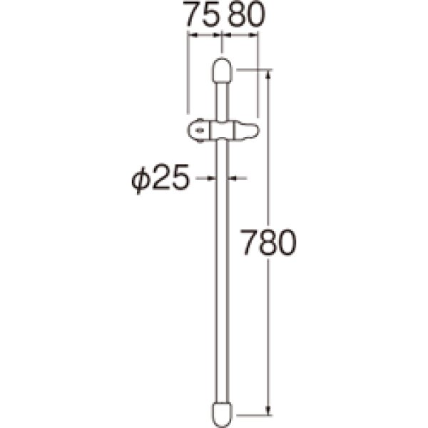 画像2: W5851S-MC-780【SANEI株式会社】 スライドバー (2)