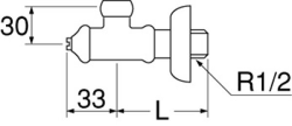 画像2: V22AD-X2-13【SANEI株式会社】D式止水栓本体［共用形］  (2)
