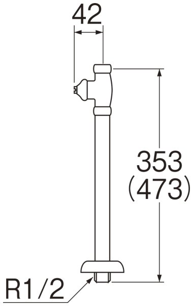 画像3: V21JSD-X2-13 （476）【SANEI株式会社】D式ストレート形止水栓［共用形］ (3)