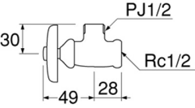 画像2: V22A-X3-13  止水栓本体［共用形］ 【SANEI株式会社】 (2)