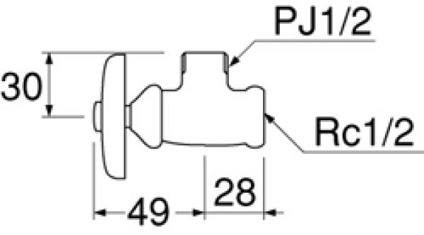 画像2: V22A-X3-13【SANEI株式会社】止水栓本体［共用形］ (2)