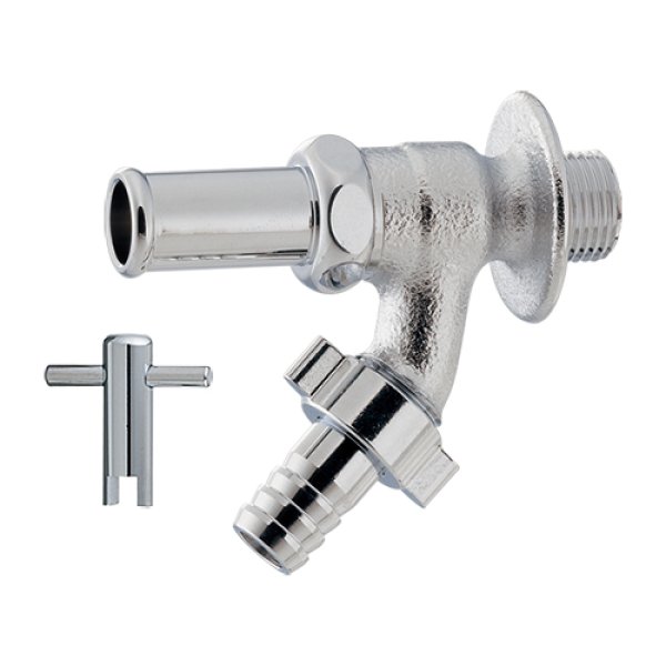 画像1: 703-216-13　共用散水栓(首長かぎ式) 盗水防止　【株式会社カクダイ】　 (1)