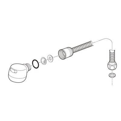 画像2: MK820-560XS-W-0.5 洗髪シャワー組品 【SANEI株式会社】 (2)