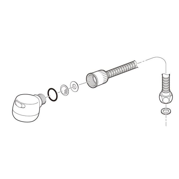 画像2: MK820-560XS-LH-0.5【SANEI株式会社】洗髪シャワー組品 (2)