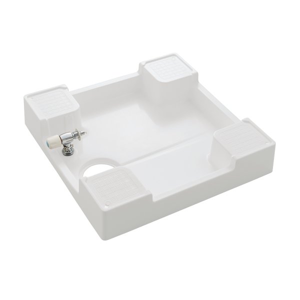 画像1: H5410S-W-640【SANEI株式会社】洗濯機パン（洗濯機用水栓付） (1)