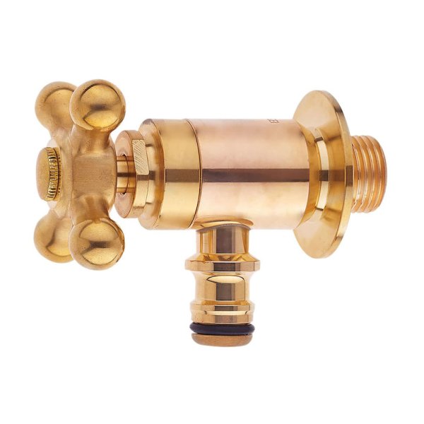 画像1: Y1812YB-13【SANEI株式会社】  ガーデン水栓（クロスハンドル）（固定コマ仕様） (1)