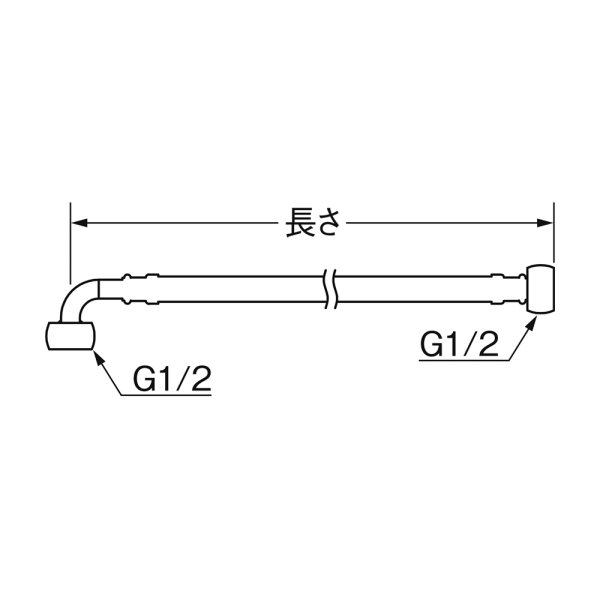 画像2: T1901-13X各長さ【SANEI株式会社】ベンリーフレキ(L型) (2)