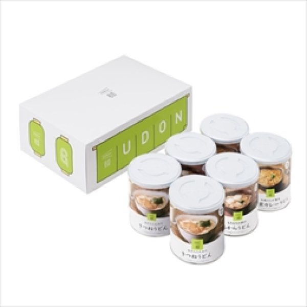 画像1: IZAMESHI(イザメシ)　636580 うどん6缶セット (長期保存食/3年保存/麺) 非常食 保存食 備蓄食 (1)