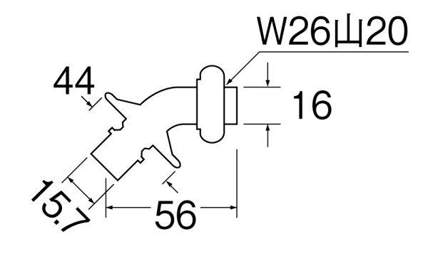 画像3: PY12J-85X-16【SANEI株式会社】   洗濯機用L型ニップル (3)
