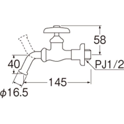 画像3: Y13J-13 【SANEI株式会社】送り座ホーム水栓（固定コマ仕様）［共用形］ (3)