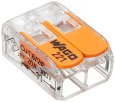 画像1: ワゴジャパン WFRシリーズ ワンタッチコネクター ブリスターパック 電線数2本 10個入 WFR-2BP オレンジ (1)