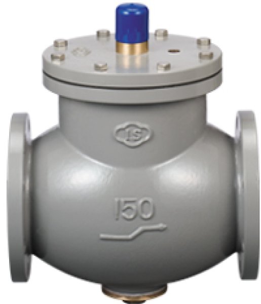 画像1: アイエス工業所 FSV-150 F号ボールタップ フランジ式 JWWA認証品 | PVL13ポリ浮玉付 受水槽用 定水位弁 (1)