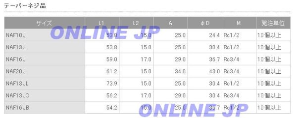 画像2: NAF16J  プッシュマスター　メスアダプター【ブリヂストン】　 (2)