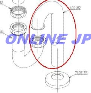 画像1: TH400182→旧400182 A    Sパイプ【TOTO】 　 (1)