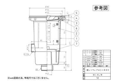 画像1: M14LW 【ミヤコ株式会社】M14LW 流し台トラップ　二槽シンク