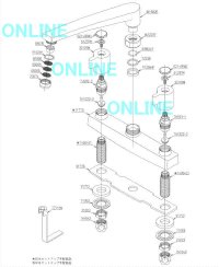 画像1: TH593-2  バルブ部 (TGK3用）湯側【TOTO】