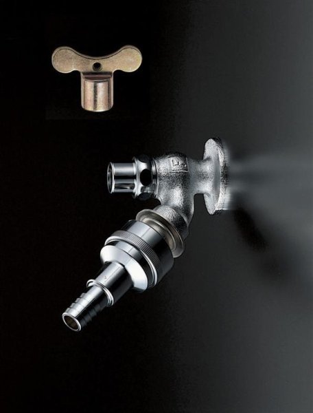 画像2: T28KUNH13 散水栓13（ホース接続・カップリング・節水・共）（JIS）【TOTO】 (2)