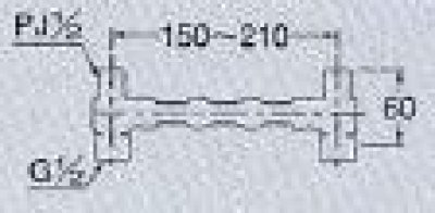 画像1: 104-120  逆配管アダプター【株式会社カクダイ】