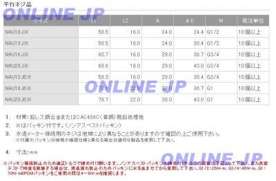 画像2: NAU10J  プッシュマスター　ユニオンメスアダプタ【ブリヂストン】 (2)