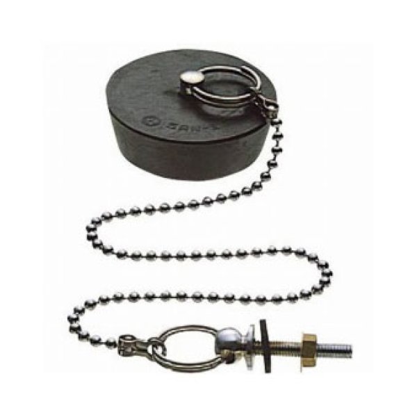 画像1: PH28 34-D【SANEI株式会社】   洗面用クサリ付ゴム栓 (1)