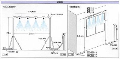 画像2: 576-003  噴霧ノズルセット【株式会社カクダイ】