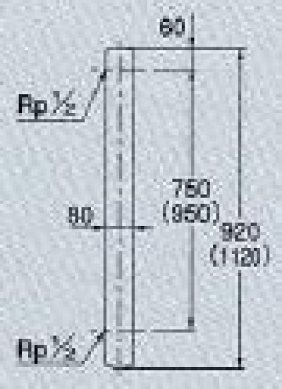 画像1: 624-044【株式会社カクダイ】   ステンレス水栓柱（丸型）