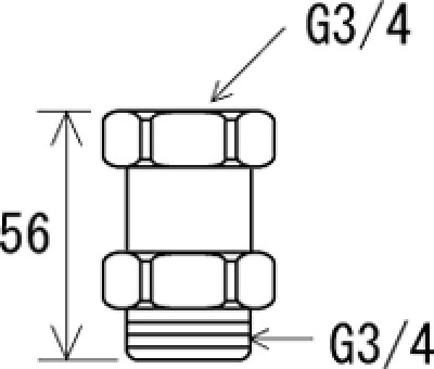 画像1: PZ402BSS KVK 逆止弁アダプター（２個セット）
