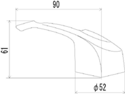 画像1: PZK1S568 KVK レバーハンドルセット（ビス・キャップ付）白