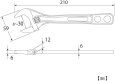 画像4: HY-30 エコワイド 薄型・軽量 ワイドモンキーレンチ 口開き8~30mm トップ工業 (TOP) (4)