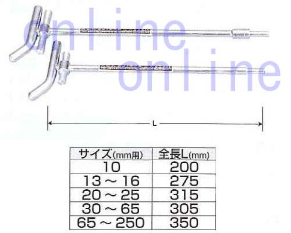 画像2: F-10　大喜工業株式会社　断水器　10mm用　全長200mm　 (2)