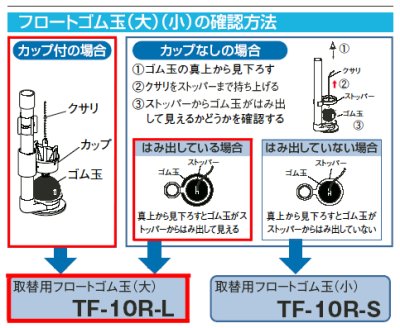画像1: 【TF-10R-L】【INAX】タンク内フロートゴム玉（大）取替え用　
