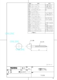 画像1: T53DN【TOTO】 大便器取付木ねじ（化粧キャップ付）　　ビス2本