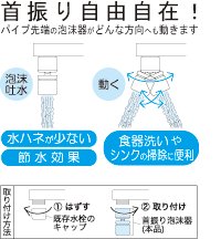 画像1: PZK24(S)FR KVK 首振り泡沫器