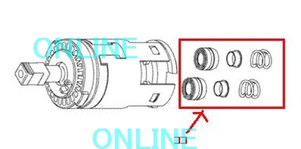画像2: THK51x2  【TOTO】 水栓金具　THY582Nのカートリッジパッキン（写真赤枠部） (2)