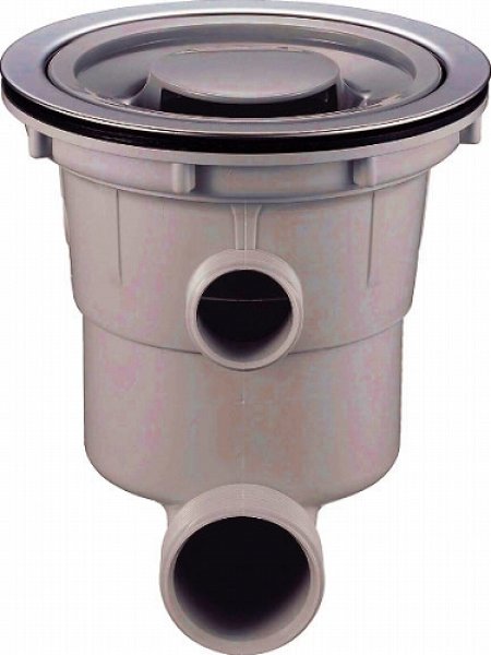 画像1: M14ECW 【ミヤコ株式会社】流し台トラップ　横引　二槽シンク (1)