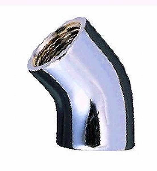 画像1: リビラック BCM45L13 メッキ付45°エルボ (1)